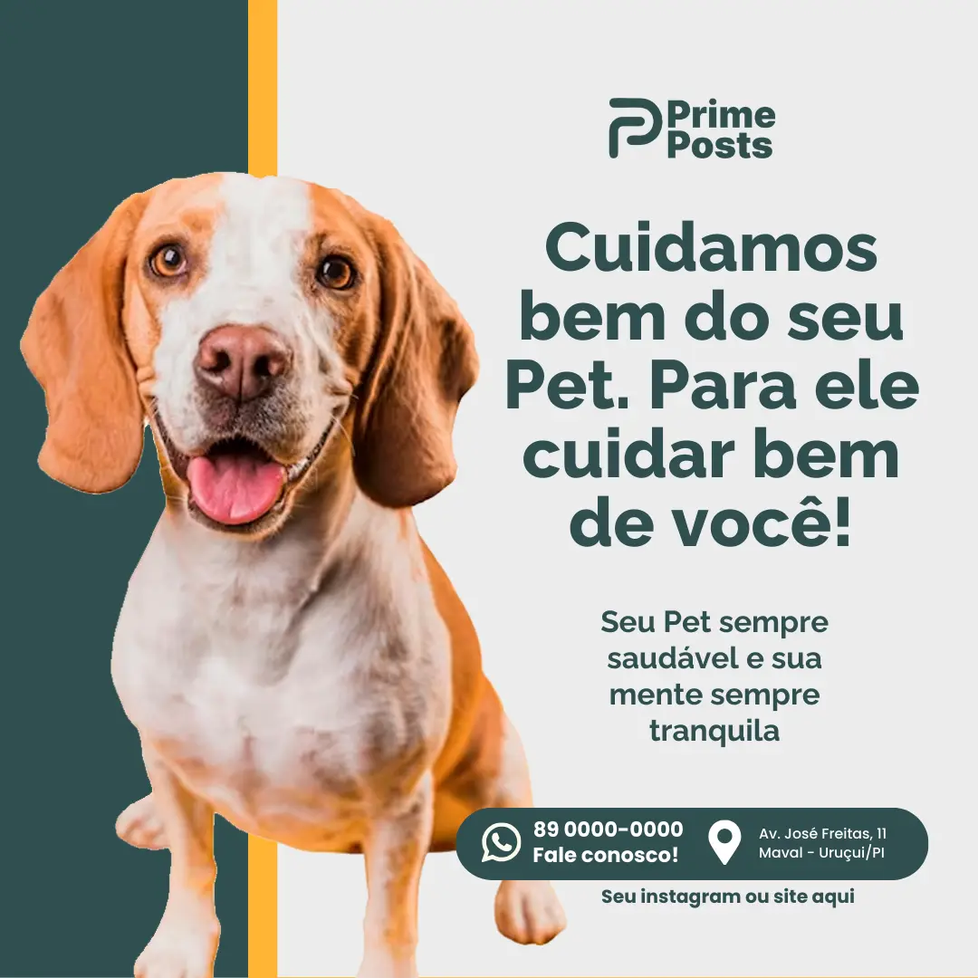 Cuide bem do seu pet. Para ele cuidar bem de você!