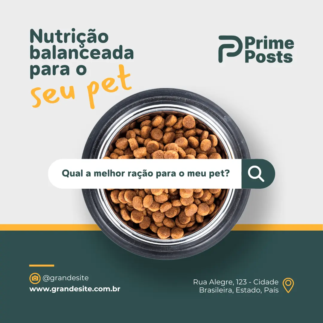 Nutrição balanceada para o seu pet