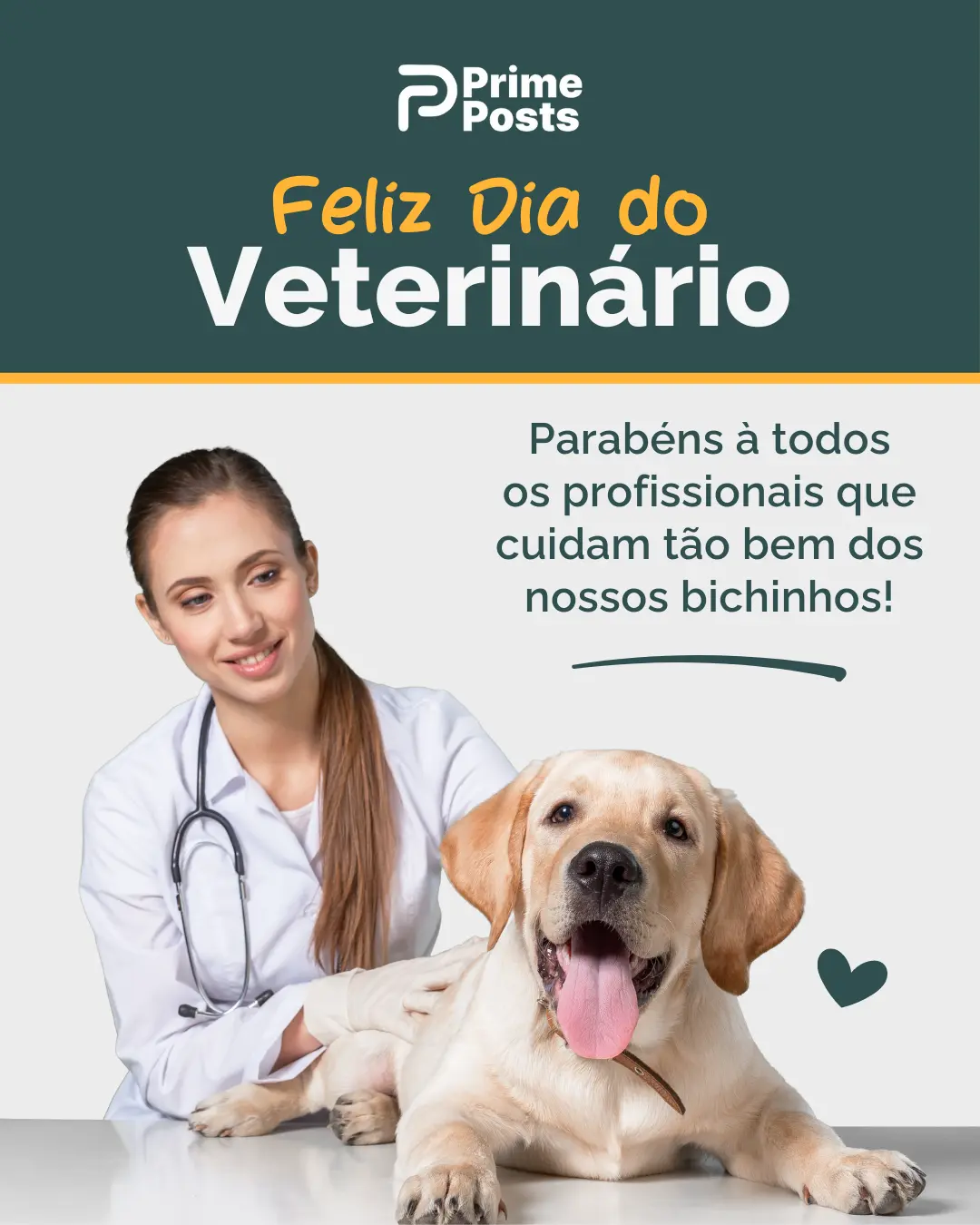 Feliz dia do veterinário